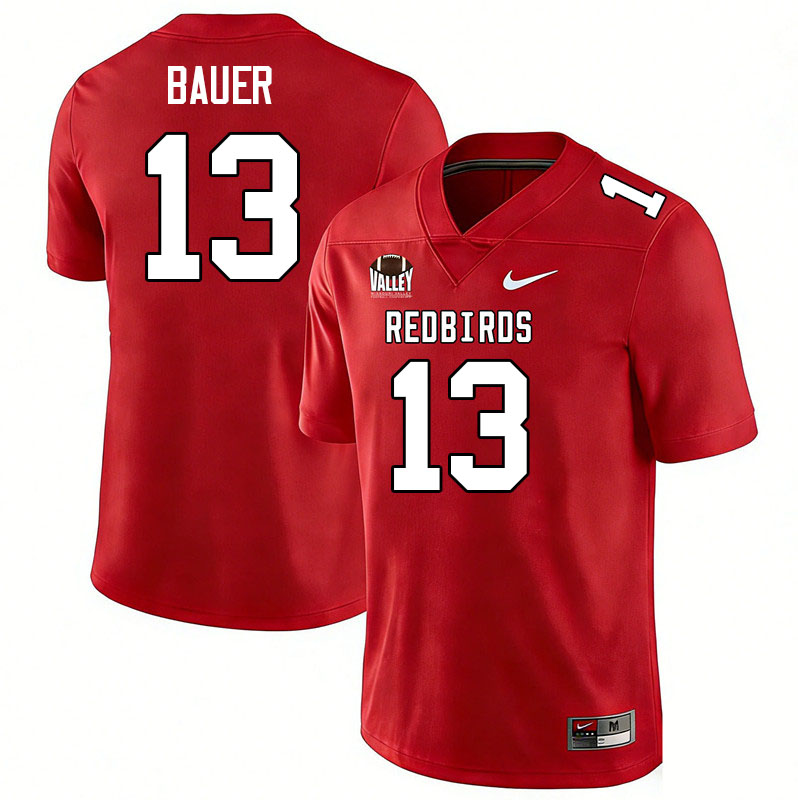 Illinois State Redbirds #13 Patrick Bauer College Football Jerseys,Uniforms-Red